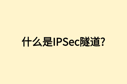 什么是IPSec隧道?